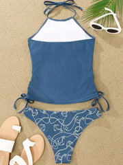 Trendy Resort Print Swimsuit Set