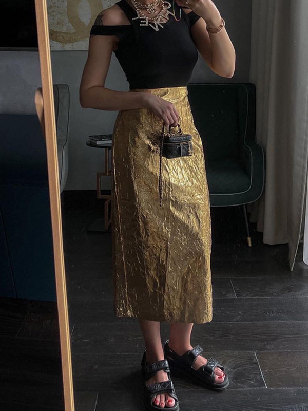 Solid Color A-line Skirts Bottoms