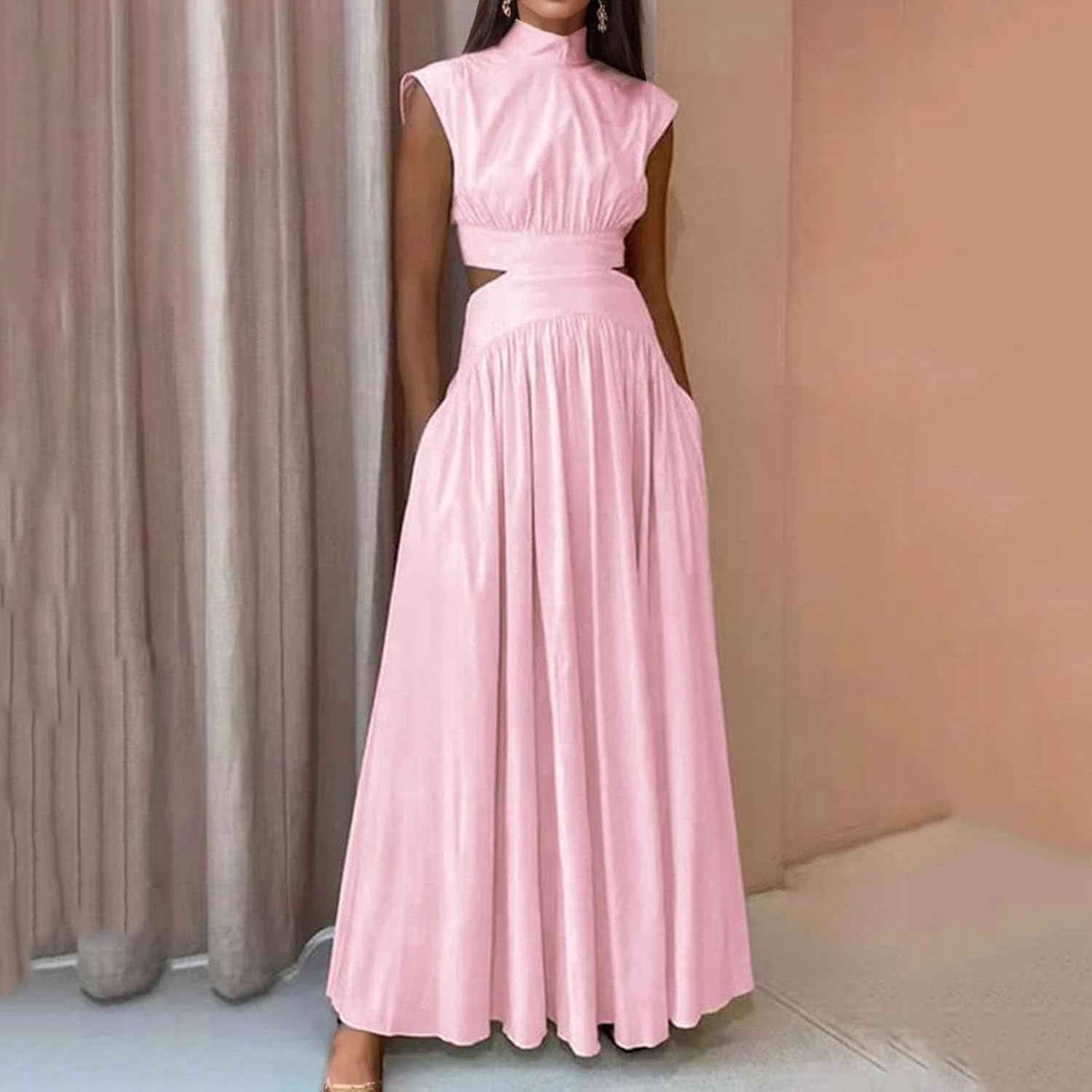 Emily Ruched Cutout Maxi Dress