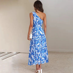 Jayma Print Maxi Dress  - Blue
