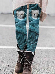 Trendy Dog Print Leggings