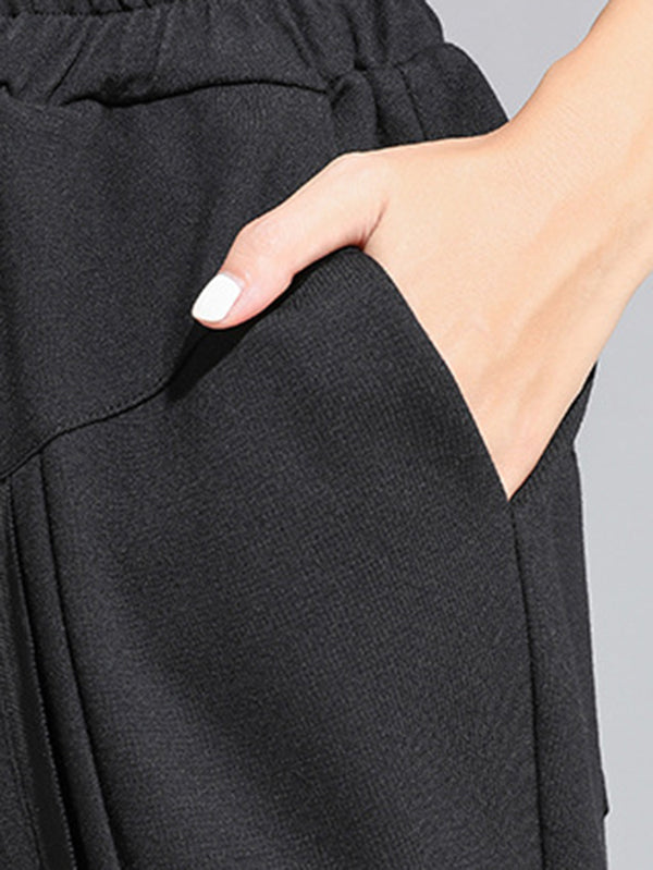 Original Creation Loose Harem Pants Solid Color Pants