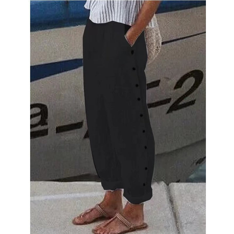 Casual Loosen Pockets Pants