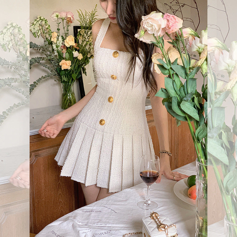 Violette Camisole Halter A-Line Mini  Dress