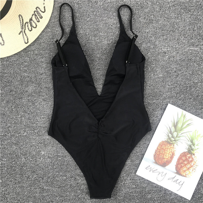 Amara Plunge V-Neck One-Piece Swimsuit