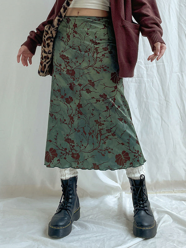 Printed Skirt In Green