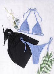 Three-piece Swimsuit With Bikini Top