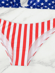 Women's High-End Flag Lace-Up Beach Bikini