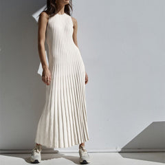 Camille Knit Pleat Maxi Dress