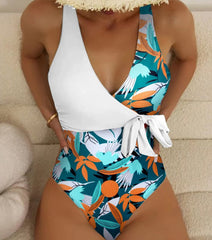 Resort printed fitness one pieces swimwear