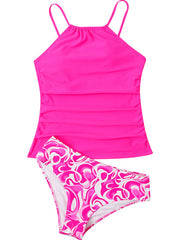 Fashion Printed Strap Tankini