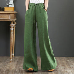 Women's Solid Loose Wide Leg Pants