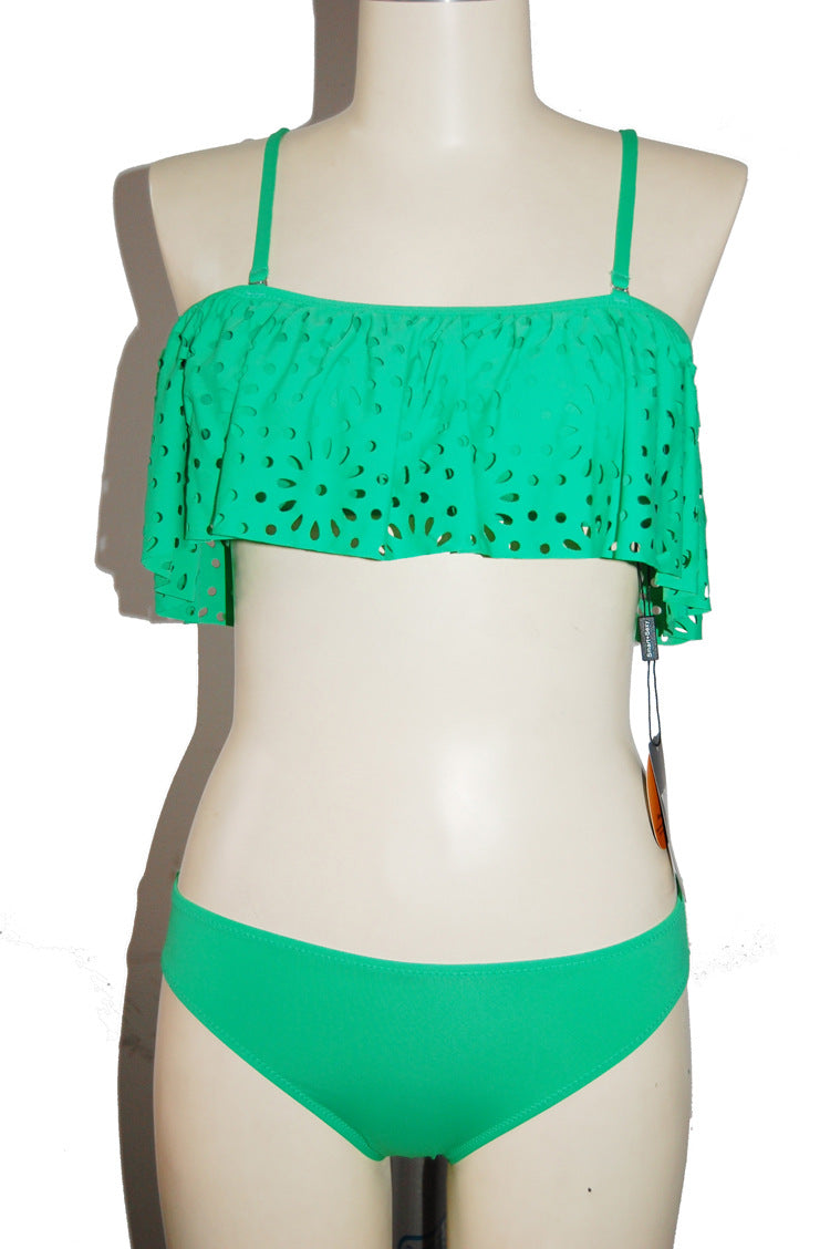 Ruffle Bandeau Bra Top Bikini