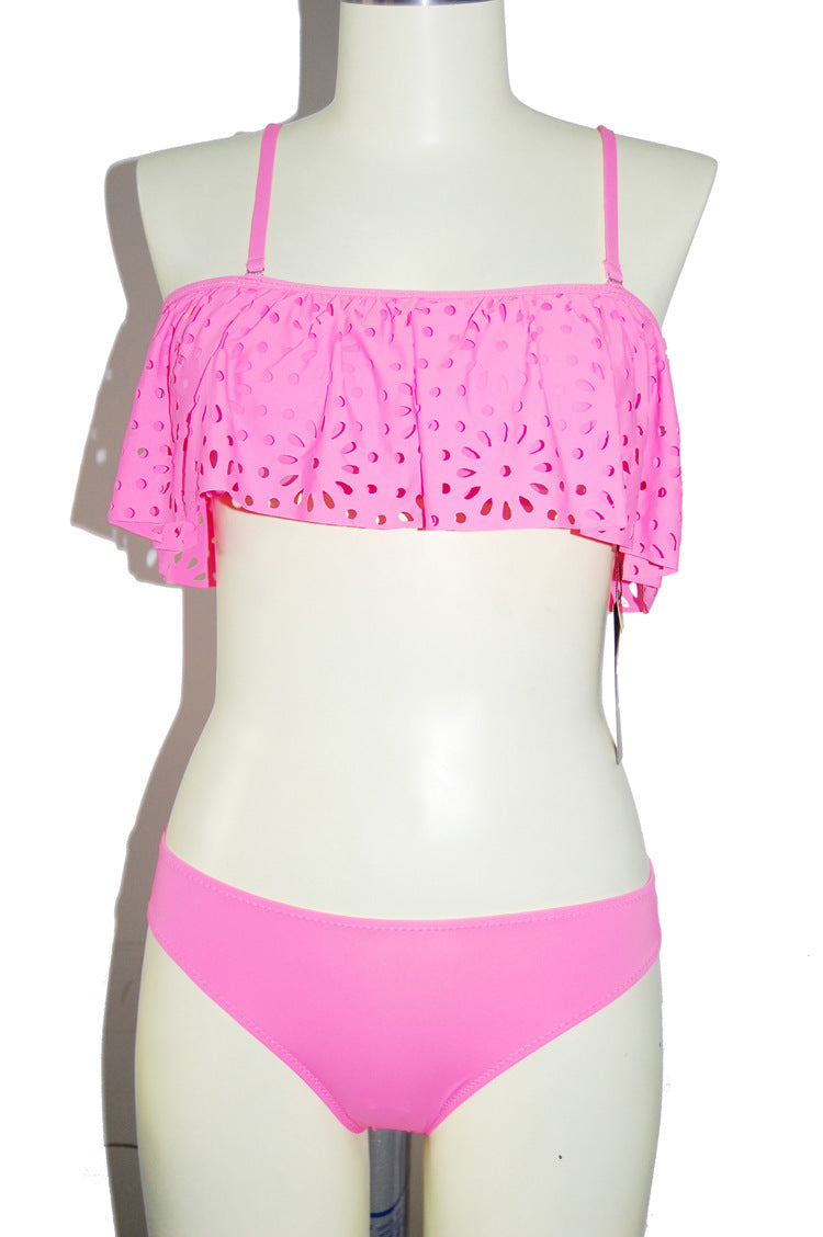 Ruffle Bandeau Bra Top Bikini