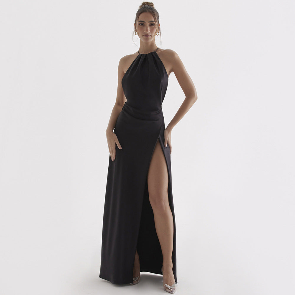 Black Thigh Slit Maxi Dress