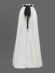 High Waisted Loose Drawstring Pleated Pants Trousers