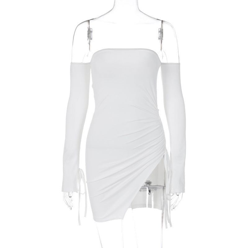 Zara Wrapped Chest Split Hip Skirt