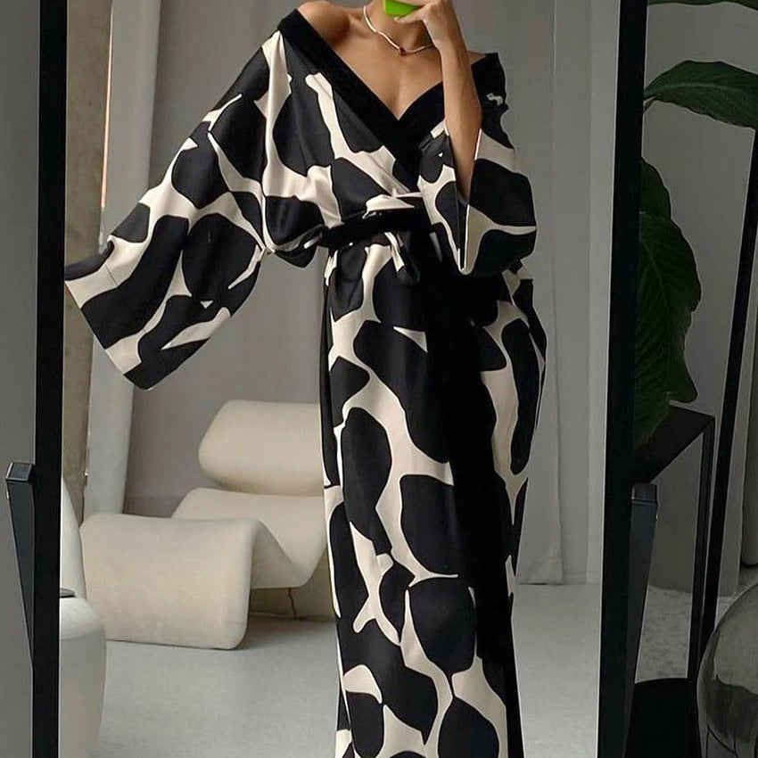 Sakura Printed Wrap Dress