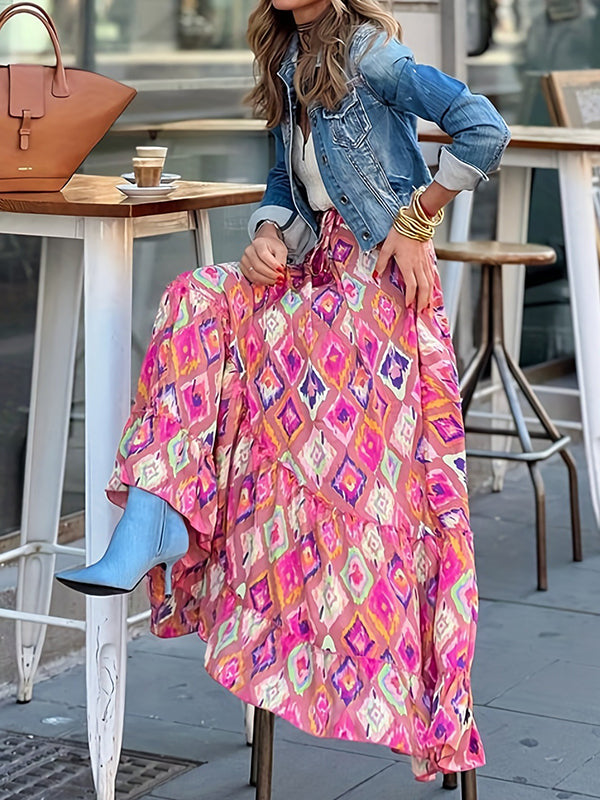 Floral Printed Casual Bohemia Skirts