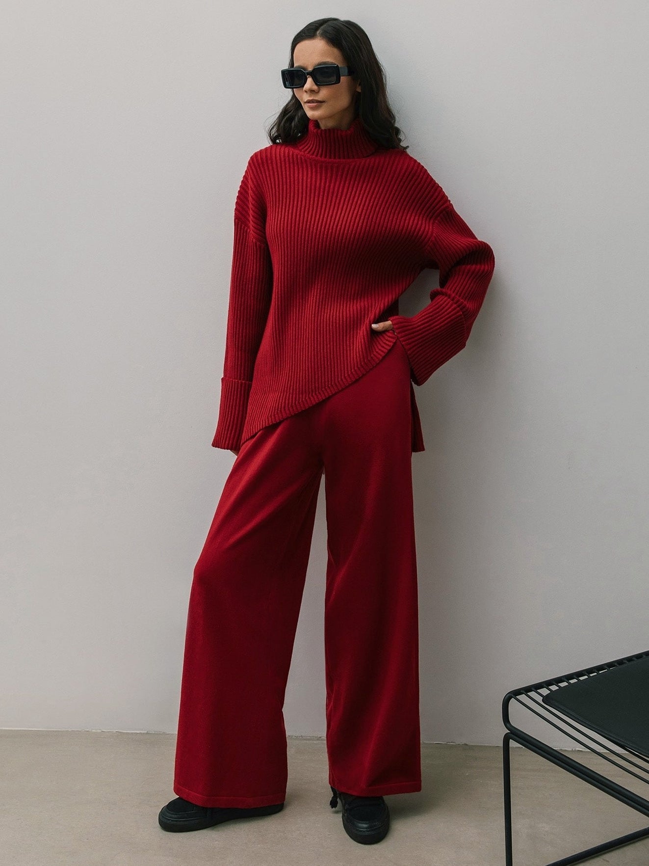 Karis Ribbed Knit Sweater & Joggers Set