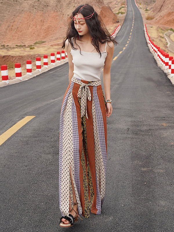 Bohemia Loose High Waisted Printed Pants