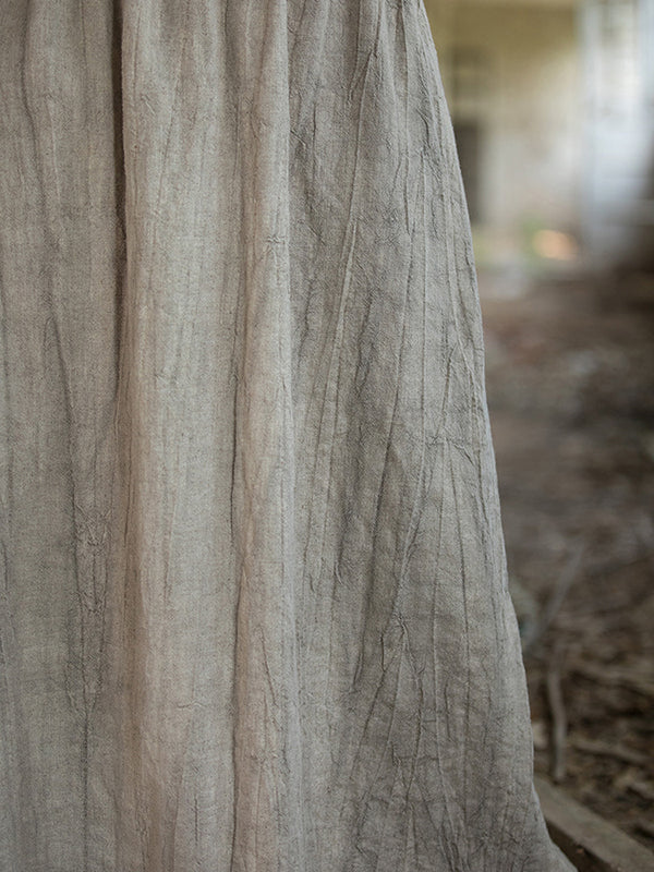 Elasticity Pockets Tie-Dyed Loose Skirts Bottoms