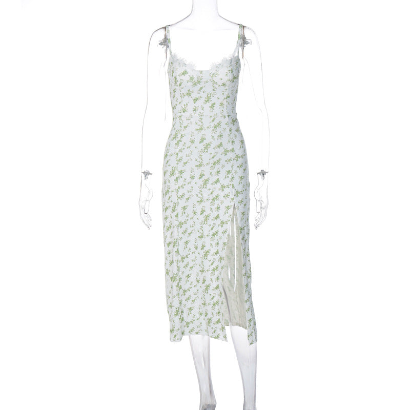 Rosalie Rose Print Corset Midi Sundress