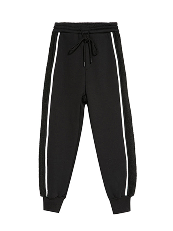 Casual Loose Drawstring High-Waisted Pants