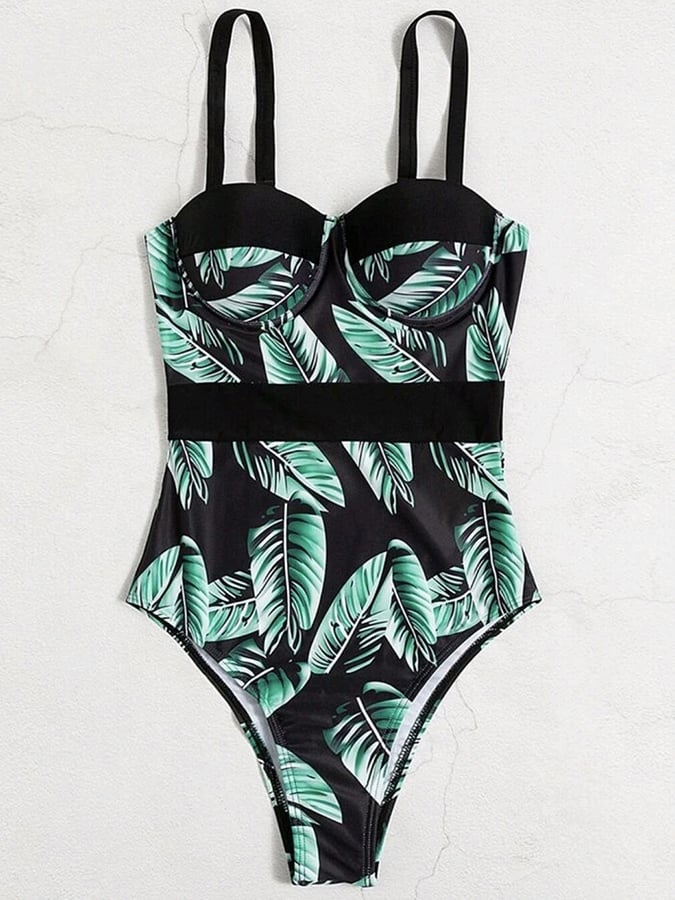 Sexy Printed Hard Wrapped One Piece Swimwear - ohitfits