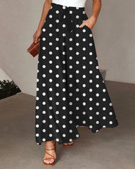 Polka Dot Loose Casual Pants