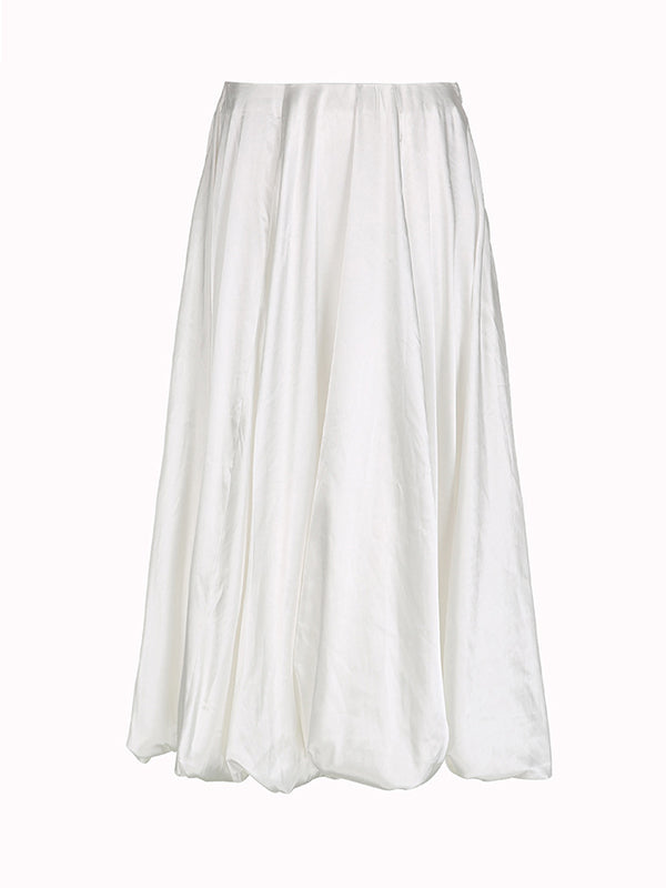 Bud Satin Drape Maxi Skirt