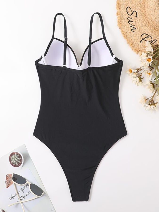 Women'S Sexy Hard Bag One-Piece Solid Color 2-Piece Bikini Set