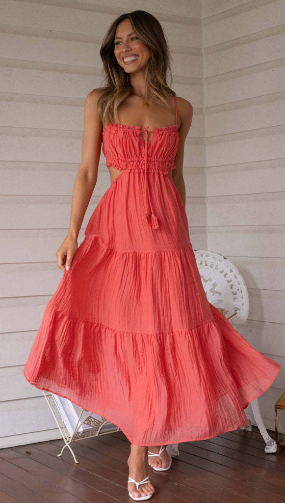 Lila Hollow Back Swing Dress
