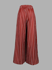 Striped Loose Wide Leg Trousers Casual Pants Bottoms