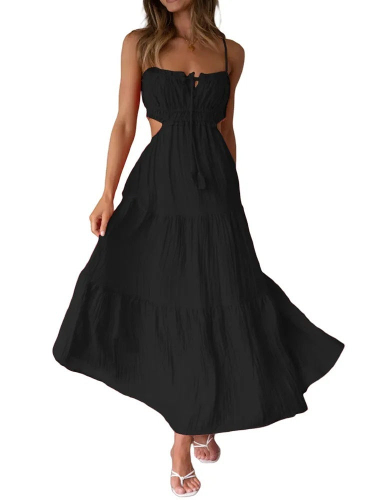 Lila Hollow Back Swing Dress