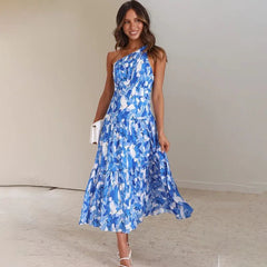 Jayma Print Maxi Dress  - Blue