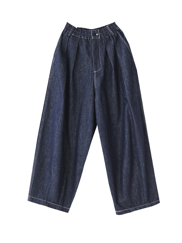 Elastics Loose Jean Pants Bottoms
