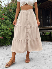 Holiday French Style Button Skirt