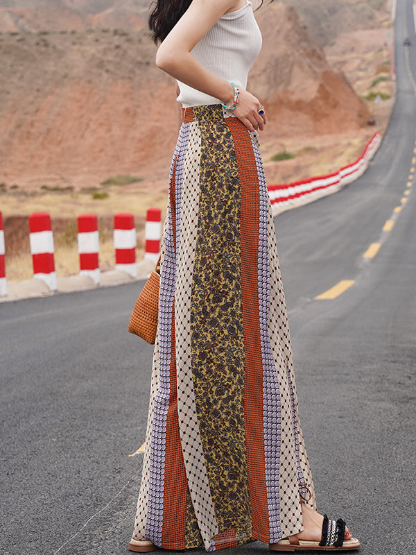 Bohemia Loose High Waisted Printed Pants