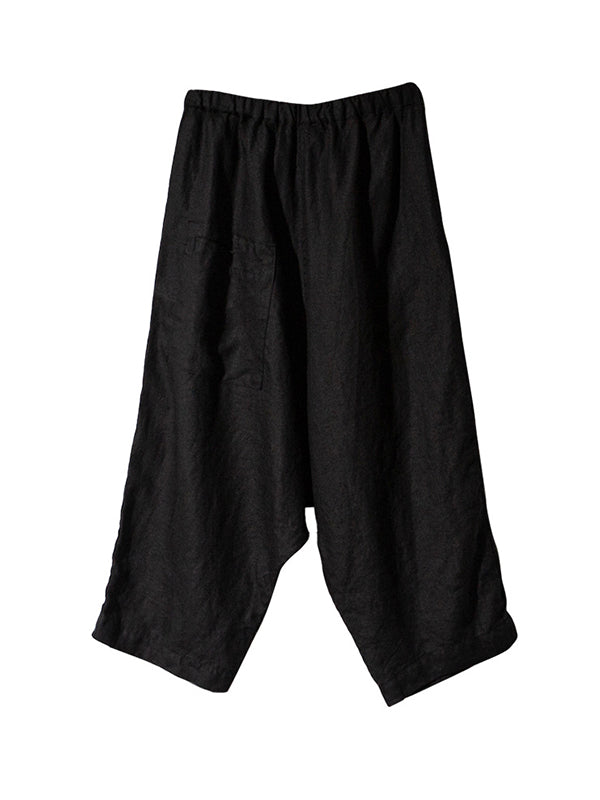 Elasticity Solid Color Loose Ninth Pants Casual Pants Bottoms