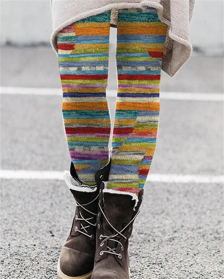 Women's Printed Slim Fit Elastic Versatile Leggings