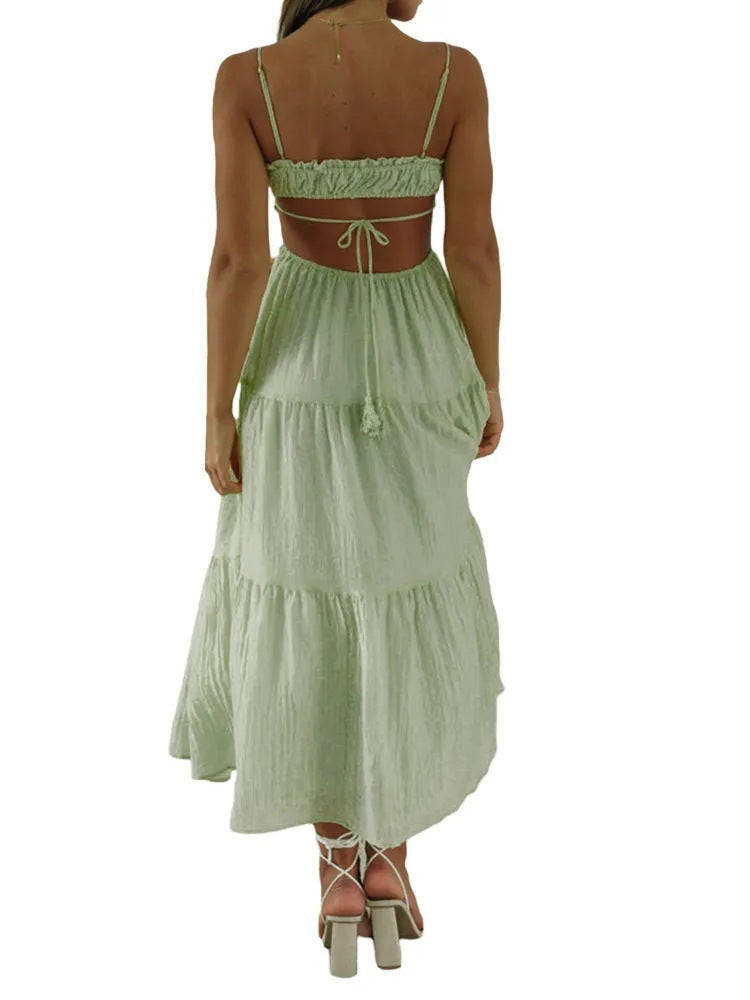 Lila Hollow Back Swing Dress