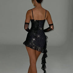 Yara Sparkle Mini Dress- Gold