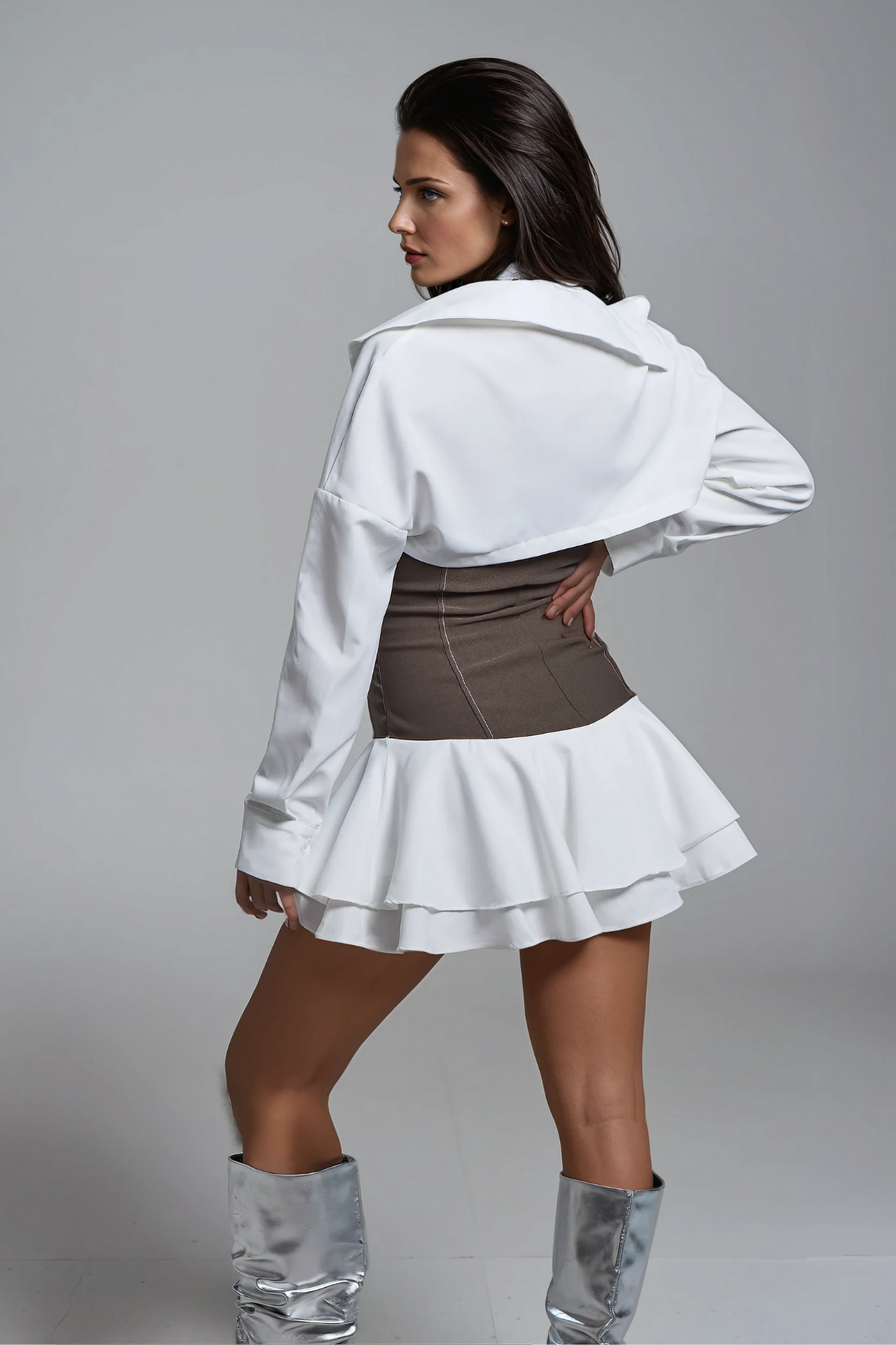Abilene Ruffle Strapless Corset Mini Dress