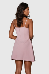 Agape Flower Spaghetti Mini Dress
