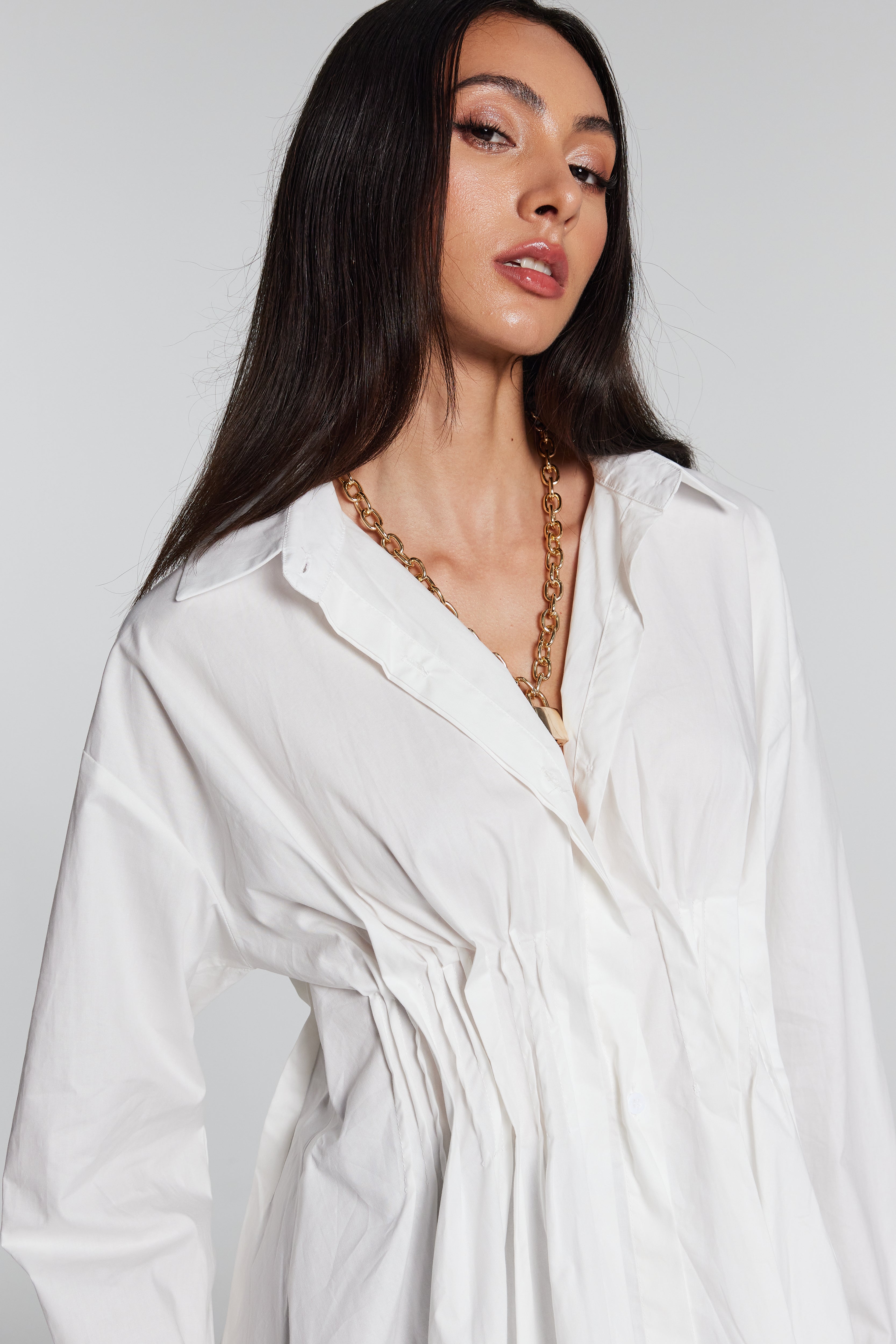 Alexia Bodycon Asymmetric Shirt