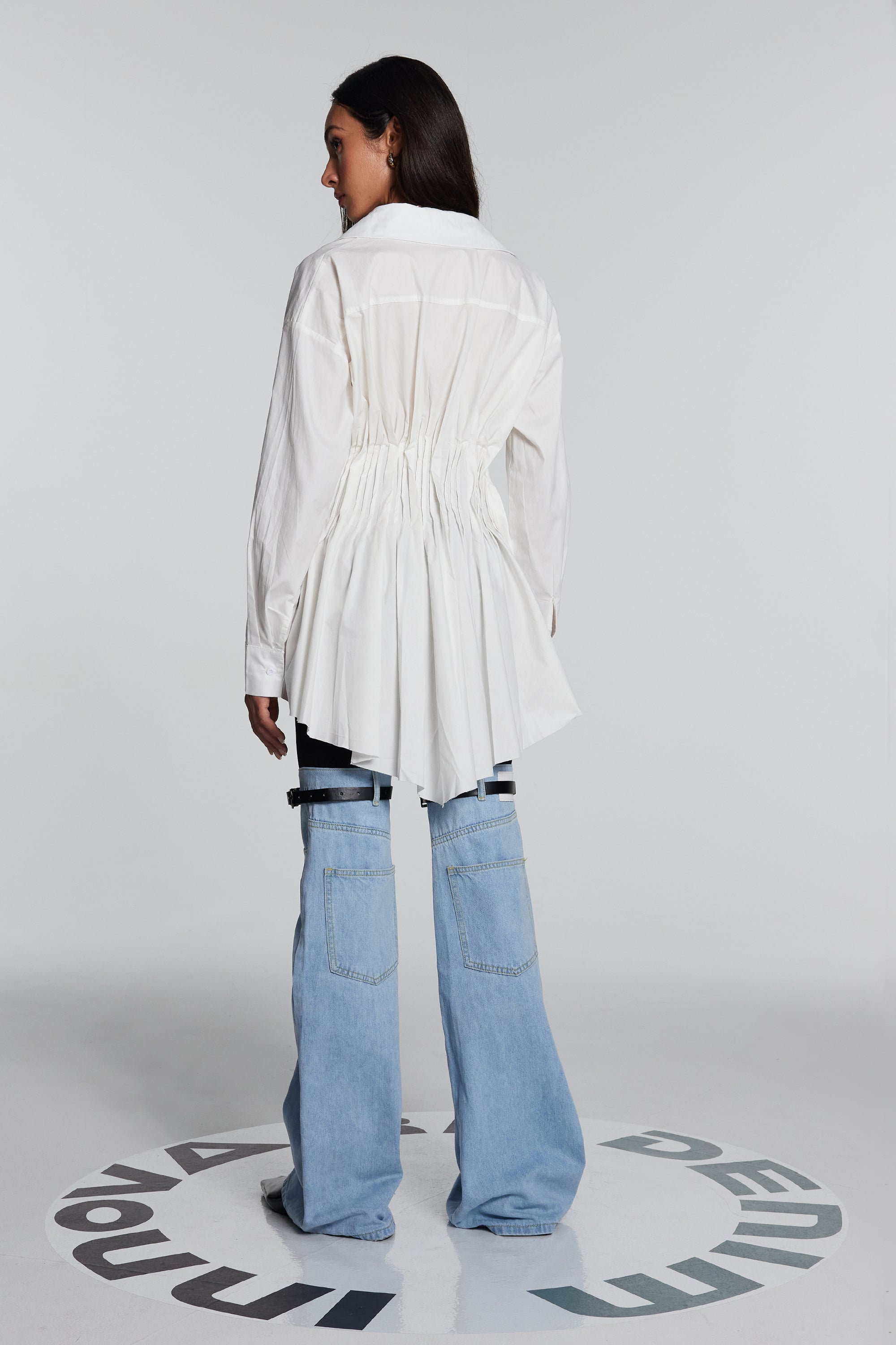Alexia Bodycon Asymmetric Shirt