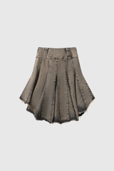 Alicante Ruffle Asymmetric Denim Skirt