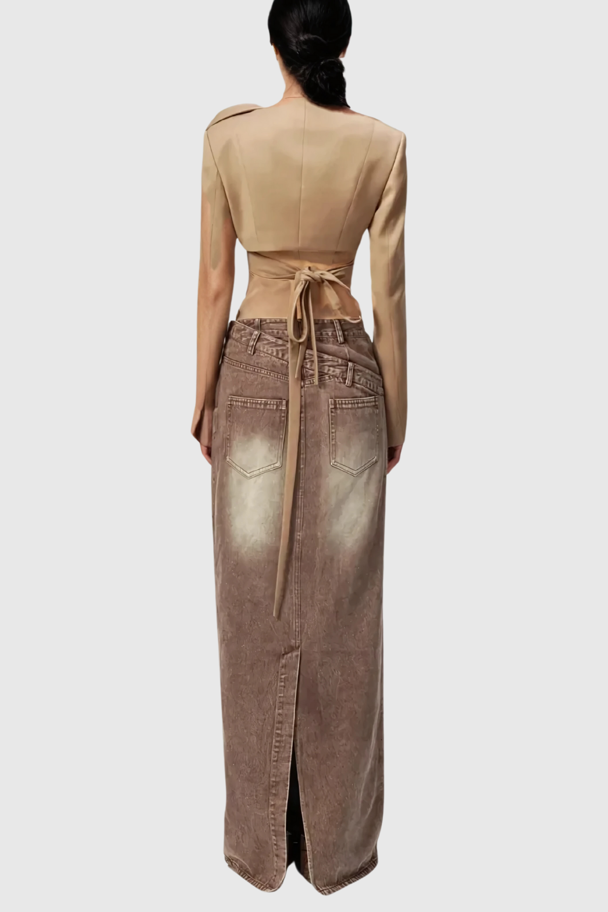 Alisa Hayley Asymmetric Denim Skirt