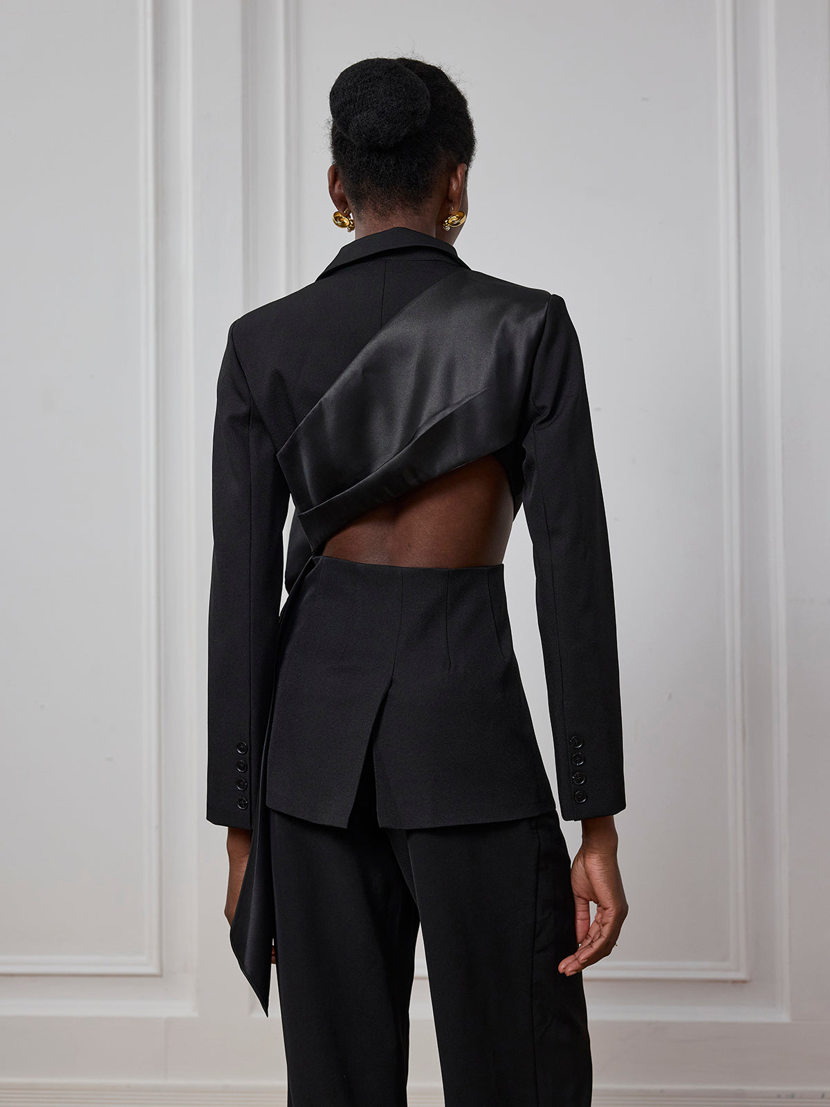 Alma Bodycon Hollow Bow Blazer